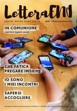 IN COMUNIONE costruire legami sociali - CHE FATICA PREGARE INSIEME IO SON O I MIEI INCONTRI - Equipe Notre Dame