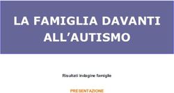 LA FAMIGLIA DAVANTI ALL'AUTISMO - PRESENTAZIONE Risultati indagine famiglie