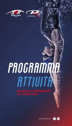 PROGRAMMA attivita ' VALIDO DAL 30 SETTEMBRE 2019 AL 31 AGOSTO 2020 - Polisportiva Riccione
