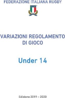 Under 14 VARIAZIONI REGOLAMENTO DI GIOCO - FEDERAZIONE ITALIANA RUGBY - Arbitri Rugby Rovigo