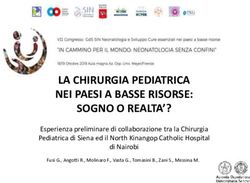LA CHIRURGIA PEDIATRICA NEI PAESI A BASSE RISORSE: Centro Salute Globale