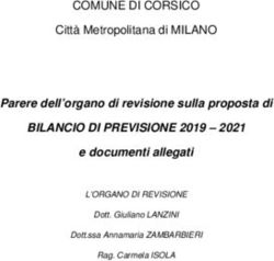 BILANCIO DI PREVISIONE 2019 2021 - COMUNE DI CORSICO Parere dell'organo di revisione sulla proposta di