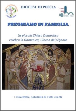 DIOCESI DI PESCIA La piccola Chiesa Domestica celebra la Domenica, Giorno del Signore