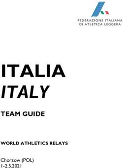 ITALIA ITALY TEAM GUIDE - WORLD ATHLETICS RELAYS Chorzow (POL) 1-2.5.2021 - FIDAL