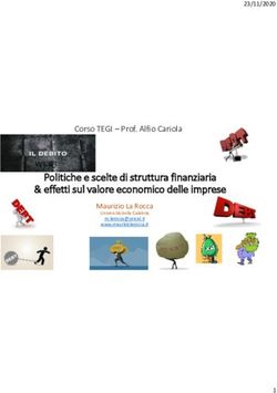 Politiche e scelte di struttura finanziaria & effetti sul valore economico delle imprese - Corso TEGI - Prof. Alfio Cariola