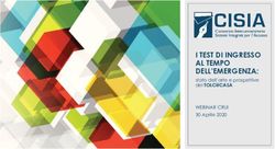 I TEST DI INGRESSO AL TEMPO DELL'EMERGENZA: stato dell'arte e prospettive del TOLC@CASA WEBINAR CRUI 30 Aprile 2020 - Vanvitelli Orienta
