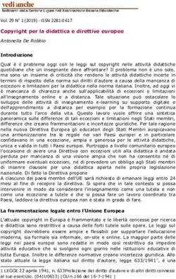 Copyright per la didattica e direttive europee - ISSN 2281-0617 Copyright per la ...