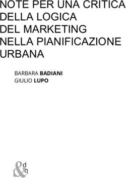 NOTE PER UNA CRITICA DELLA LOGICA DEL MARKETING NELLA PIANIFICAZIONE URBANA - BARBARA BADIANI GIULIO LUPO - Diritto e Questioni pubbliche