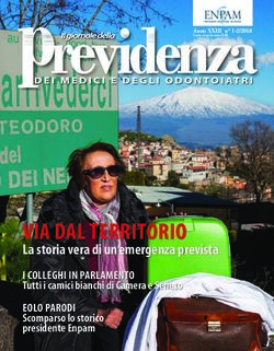 VIA DAL TERRITORIO La storia vera di un'emergenza prevista - I COLLEGHI IN PARLAMENTO - Enpam