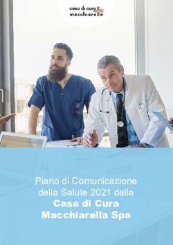 Casa di Cura Macchiarella Spa - Piano di Comunicazione della Salute 2021 della