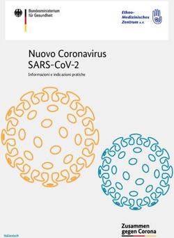 NUOVO CORONAVIRUS SARS-COV-2 - INFORMAZIONI E INDICAZIONI PRATICHE - ITALIENISCH