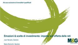 Emozioni & scelte di investimento: impatto sull'offerta delle reti - Ad uso esclusivo di investitori qualificati