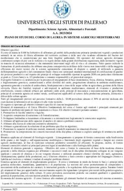 PIANO DI STUDI DEL CORSO DI LAUREA IN SISTEMI AGRICOLI MEDITERRANEI - Unipa