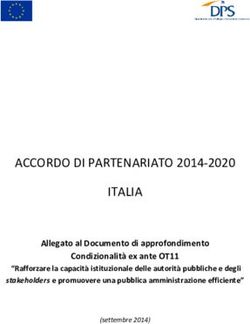 ACCORDO DI PARTENARIATO 2014-2020 ITALIA - Flc Cgil