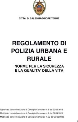 REGOLAMENTO DI POLIZIA URBANA E RURALE - NORME PER LA SICUREZZA E LA QUALITA' DELLA VITA - Comune ...