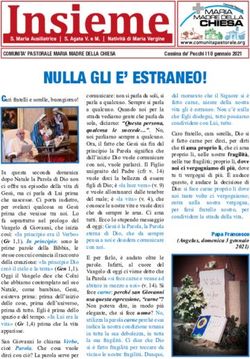 NULLA GLI E' ESTRANEO! - Comunit&agrave; Pastorale Cassina