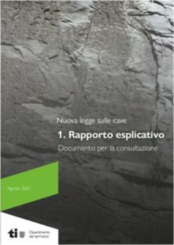 Rapporto esplicativo - Nuova legge sulle cave - Repubblica e Cantone Ticino