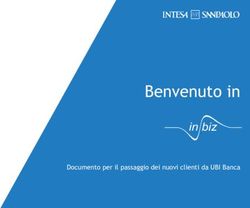 Benvenuto in - Documento per il passaggio dei nuovi clienti da UBI Banca