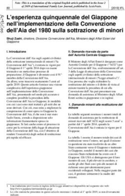 L'esperienza quinquennale del Giappone nell'implementazione della Convenzione dell'Aia del 1980 sulla sottrazione di minori