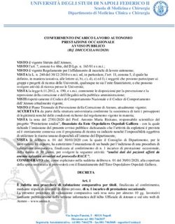 UNIVERSIT&Agrave; DEGLI STUDI DI NAPOLI FEDERICO II - Scuola di Medicina e Chirurgia Dipartimento di Medicina Clinica e Chirurgia