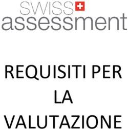 REQUISITI PER LA VALUTAZIONE - Swiss Assessment