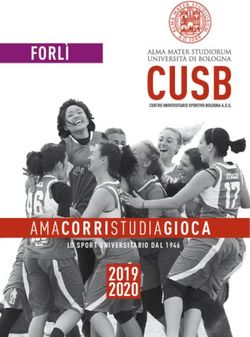 Presentazione Forlì 2019 2020 - Centro Universitario Sportivo Bologna