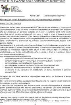 TEST DI RILEVAZIONE DELLE COMPETENZE ALFABETICHE