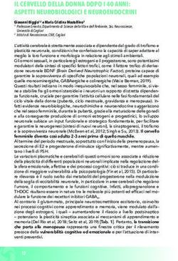 IL CERVELLO DELLA DONNA DOPO I 40 ANNI: ASPETTI NEUROBIOLOGICI E NEUROENDOCRINI