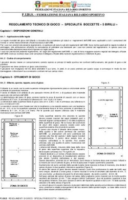 REGOLAMENTO TECNICO DI GIOCO - SPECIALITÁ BOCCETTE " 5 BIRILLI "