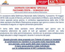 GIORNATA CON MENU' SPECIALE FACCIAMO FESTA - 19 MAGGIO 2016