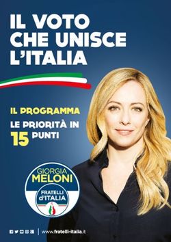 IL VOTO CHE UNISCE L'ITALIA - 15 IL PROGRAMMA LE PRIORIT À IN - Fratelli d'Italia