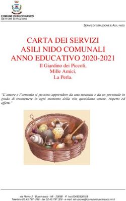 CARTA DEI SERVIZI ASILI NIDO COMUNALI ANNO EDUCATIVO 2020-2021