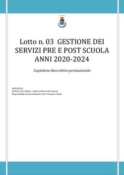 SERVIZI PRE E POST SCUOLA ANNI 2020-2024 - Lotto n. 03 GESTIONE DEI Capitolato descrittivo prestazionale