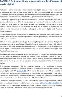 CAPITOLO 9. Strumenti per la generazione e la diffusione di servizi digitali