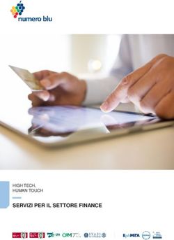 SERVIZI PER IL SETTORE FINANCE - HIGH TECH, HUMAN TOUCH