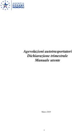 Agevolazioni autotrasportatori Dichiarazione trimestrale Manuale utente - Agenzia delle Dogane