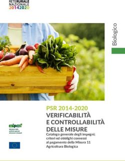 PSR 2014-2020 VERIFICABILITÀ E CONTROLLABILITÀ DELLE MISURE - Catalogo generale degli impegni; criteri ed obblighi connessi al pagamento della ...