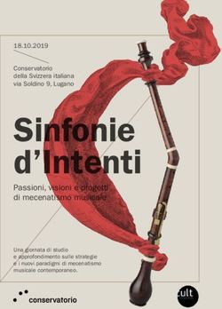 Conservatorio della Svizzera italiana via Soldino 9, Lugano 18.10.2019 - Una giornata di studio e approfondimento sulle strategie e i nuovi ...