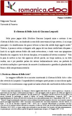Il "Sistema di Belle Arti" di Giacomo Leopardi