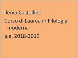 Ilenia Castellino Corso di Laurea in Filologia moderna a.a. 2018-2019