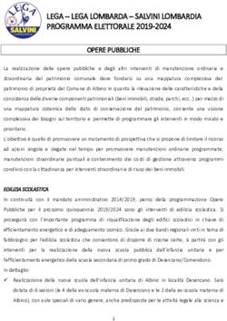 LEGA - LEGA LOMBARDA - SALVINI LOMBARDIA PROGRAMMA ELETTORALE 2019-2024