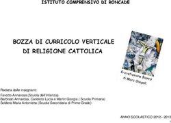 BOZZA DI CURRICOLO VERTICALE DI RELIGIONE CATTOLICA