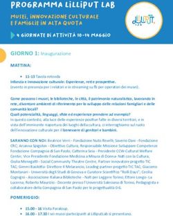 PROGRAMMA LILLIPUT LAB - MUSEI, INNOVAZIONE CULTURALE E FAMIGLIE IN ALTA QUOTA - Fondazione Nuto Revelli Onlus