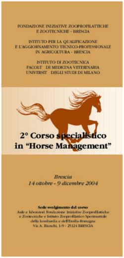 2 Corso specialistico in "Horse Management"