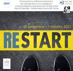 30 settembre - 1 ottobre 2021 - Riconoscere la sofferenza lavorativa per prendersene cura e disegnare nuove prospettive operative oltre la fase ...