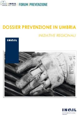 DOSSIER PREVENZIONE IN UMBRIA - INIZIATIVE REGIONALI