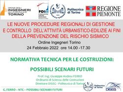 NORMATIVA TECNICA PER LE COSTRUZIONI: POSSIBILI SCENARI FUTURI - G. FERRO - NTC - POSSIBILI SCENARI FUTURI - Regione Piemonte