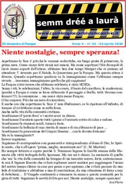 Niente nostalgie, sempre speranza! - Comunit&agrave; Pastorale ...