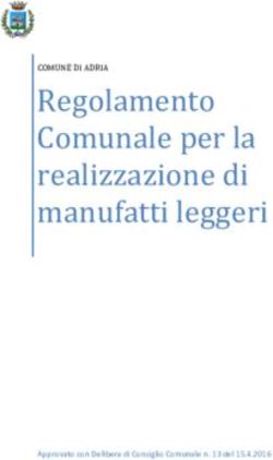 Regolamento Comunale per la realizzazione di manufatti leggeri - COMUNE DI ADRIA