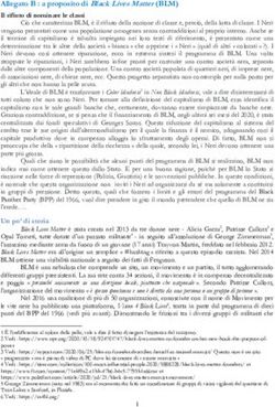 Allegato B : a proposito di Black Lives Matter (BLM)